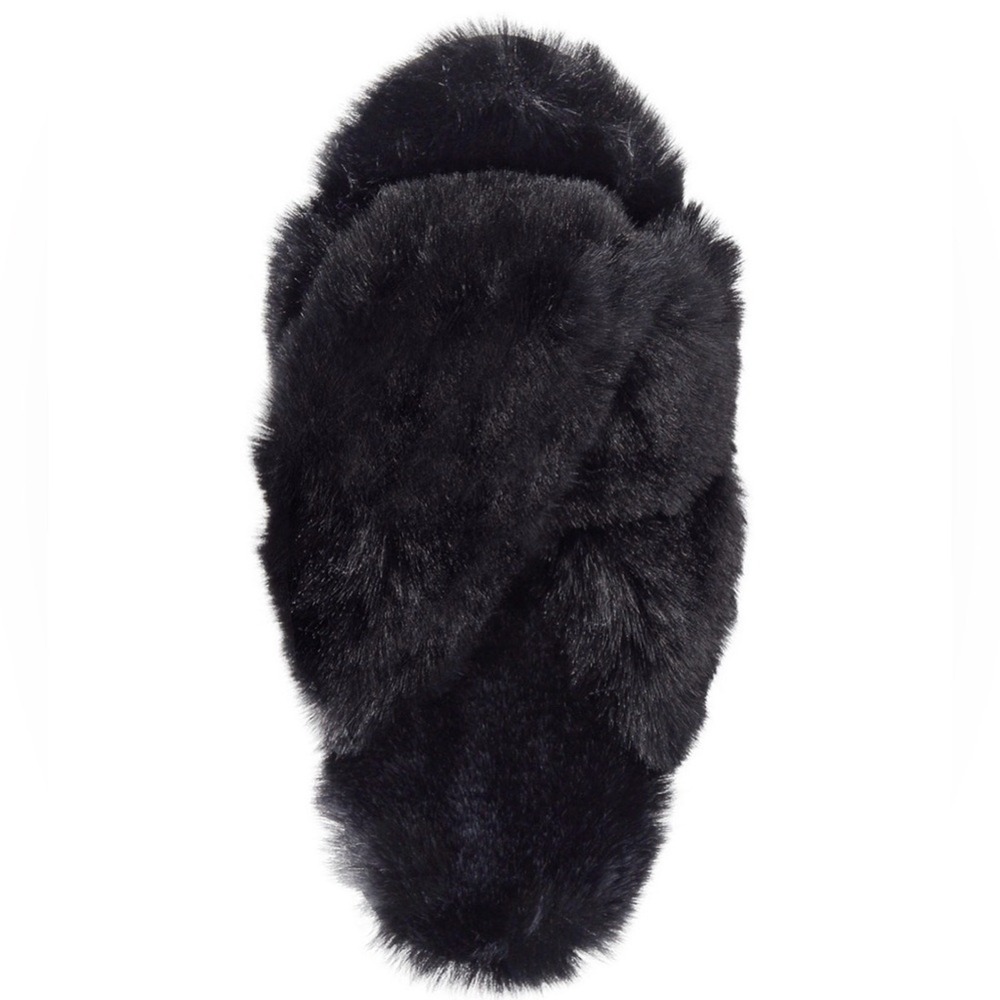 Jenni Women's Black‎ Faux Fur Slippers NWOT Size 5/6 - Picture 11 of 13